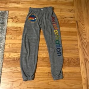 Aviator Nation Grey Sweatpants, size small